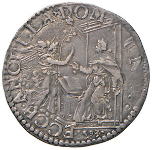 reverse: Firenze. Ferdinando I de’ Medici (1587-1609). II periodo: granduca, 1588-1609. Giulio 1593 AG gr. 2,96. Galeotti –. MIR –.   Millesimo apparentemente inedito. Buon BB 