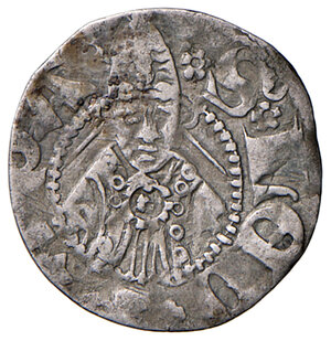 reverse: Guardiagrele. Ladislao di Durazzo (1391-1414). Bolognino (segno B sormontata da croce) AG gr. 0,67. MEC 14, 732.  D’Andrea-Andreani 4. MIR 461. Molto raro. BB 