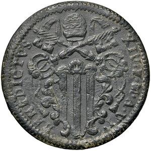 obverse: Gubbio. Benedetto XIV (1740-1758). Baiocco 1747 CU gr. 12,78. Muntoni 449. Berman 2834. MIR 2654/27. Migliore di BB 