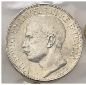 obverse: Italia. Regno D Italia.Vittorio Emanuele III (1900-1943). 2 Lire 1911 cinquantenario AR.Mont 152. FDC 