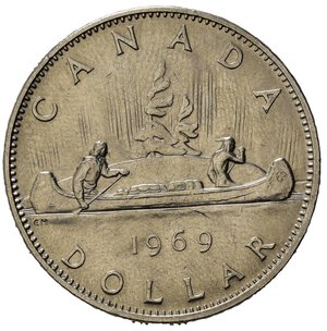 reverse: Canada. Elisabetta II Dollaro 1969. qSPL
