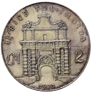 reverse: Malta. AR 2 Lire 1973 (38mm, 20gr) SPL