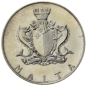 obverse: Malta. AR 4 Lire 1974 (37,9mm, 20gr) SPL