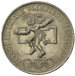 obverse: Messico. AR 25 pesos 1968 Olympic games in Mexico (37,9mm, 22,68gr) SPL