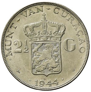 reverse: Olanda. Wilhelmina I. 1890 – 1948, AR 2 1/2 Gulden 1944. qSPL
