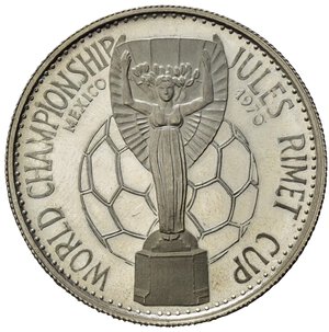 obverse: United Arab Emirates. AR 10 Riyals 1970 World Cup Football (40.03mm, 30,15gr) SPL+