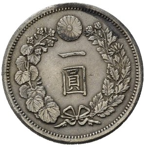 reverse: Giappone.  1 yen 1880. Falso da Studio.