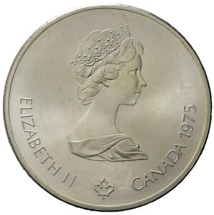 obverse: Canada 1975.  AR 10 Dollars 1976 Olympics, Montreal (44,7mm, 48,23gr) SPL