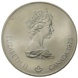 obverse: Canada 1975.  AR 5 Dollars 1976 Olympics, Montreal (37,8mm, 24,20gr) SPL