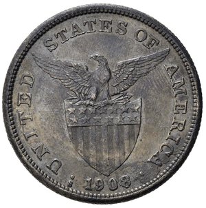 reverse: Filippine. AR 1 peso 1908 S. BB+