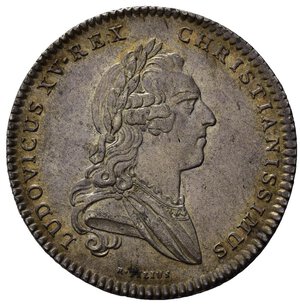 obverse: Francia. Bretagna. Luigi XV (1715-1774). AR Gettone DEGLI STATI DELLA GRAN BRETAGNA 1766. SPL+