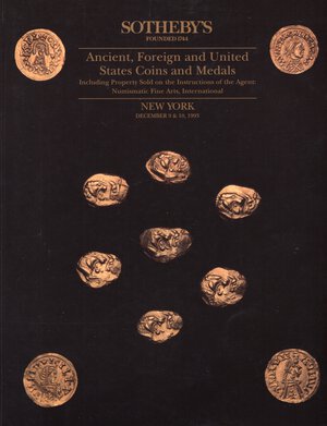 obverse: SOTHEBY’S. -  New York, 9\10  – December, 1993. Ancient, foreign and United States coins and medals.  Pp. n. num.  Nn. 1068, ill. nel testo,  tavv. a colori e b\n nel testo. ril ed. buono stato.