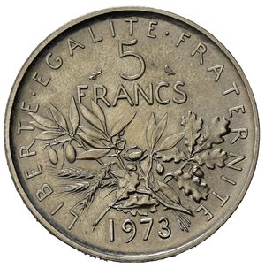 reverse: Francia. AR 5 Francs 1973 (28,8mm, 10,09gr) SPL