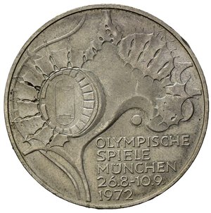 obverse: Germania. AR 10 Marks 1972 Olympic Games (32,4mm, 15,36gr) SPL