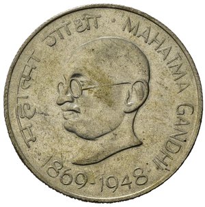obverse: India. Gandhi 10 Rupees 1869- 1948 (33,8mm, 15,08gr) qSPL