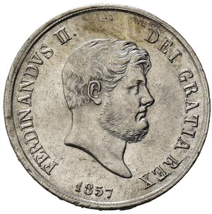 obverse: Italia. Napoli. Ferdinando II di Borbone (1830-1859).AR Piastra da 120 grani 1857. SPL