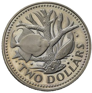 obverse: Barbados. AR 2 dollars. 1974. SPL+