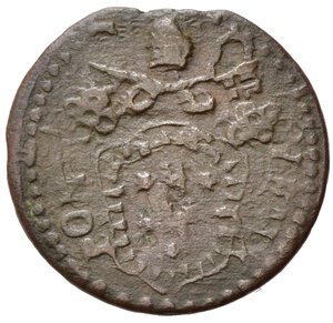 obverse: GUBBIO. Stato Pontificio. Clemente X (1670-1676). Quattrino con San Paolo e San Pietro. Cu (2,78 g). MIR 1981. Raro. BB