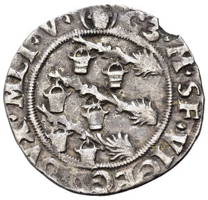 reverse: MILANO. Galezzo Maria Sforza (1466-1476). Grosso da 5 Soldi. Ag (2,45 g). MIR 204; Crippa 10. BB