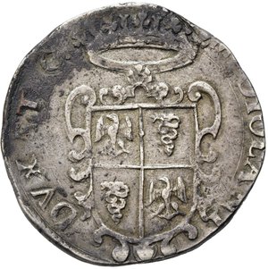 reverse: MILANO. Filippo III Re di Spagna e Duca di Milano (1598-1621). Ducatone 1608. Ag (31,84 g). Crippa 8/G. RRR. BB