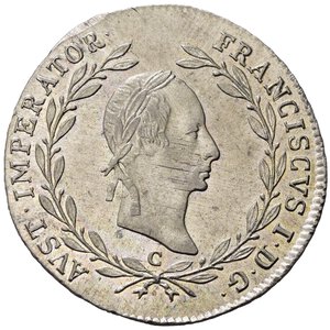 obverse: AUSTRIA. Francesco I (1792-1835). 20 Kreuzer 1830 C (Praga). KM#2145. Tondello con schiacciatura sul contorno. Ottima qualità. FDC