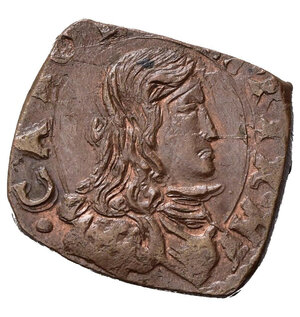 obverse: MILANO. Carlo II (1676-1700). Quattrino Cu (1,72 g). MIR 392/1. Esemplare di alta qualità, tracce di rame rosso. qFDC