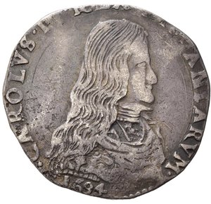 obverse: MILANO. Carlo II Re di Spagna e Duca di Milano (1676-1700). Filippo o Carlo 1694. Ag (26,27 g). Busto corazzato a d. - Stemma spagnolo coronato. MIR 387/2; Crippa 4. qBB