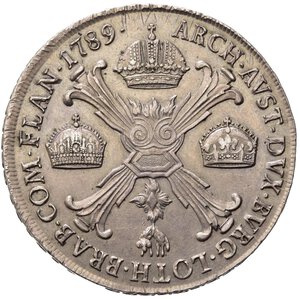 reverse: MILANO. Giuseppe II d Asburgo - Lorena, Imperatore e Duca di Milano (1780-1790). Crocione 1789. Ag (29,52 g). MIR 459/4. qSPL