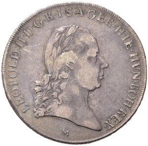 obverse: MILANO. Leopoldo II d Asburgo - Lorena (1790-1792). Crocione 1792. Ag (29,32 g). MIR 464/2. BB