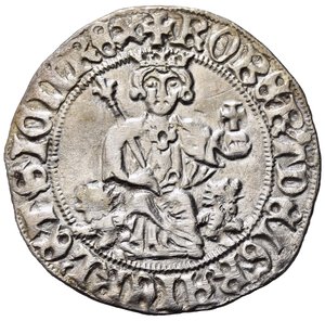 obverse: NAPOLI. Roberto d Angiò (1309-1343). Gigliato Ag (3,77 g). SPL