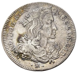 obverse: NAPOLI. Carlo II di Spagna (1674-1700). Tarì da 20 grana 1691. Ag. Magliocca 22. BB+