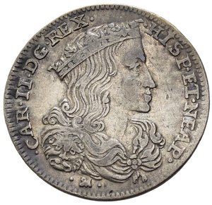 obverse: NAPOLI. Carlo II di Spagna (1674-1700). Tarì da 20 grana 1692. Ag. Magliocca 23. BB+
