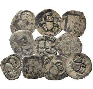 reverse: AUSTRIA. Lotto di 10 monete medievali da catalogare. Ag. MB-BB