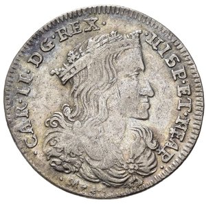 obverse: NAPOLI. Carlo II di Spagna (1674-1700). Tarì da 20 grana 1693. Ag. Magliocca 24. BB+