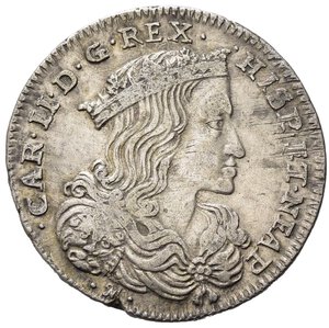 obverse: NAPOLI. Carlo II di Spagna (1674-1700). Tarì da 20 grana 1694. Ag. Magliocca 25. BB+