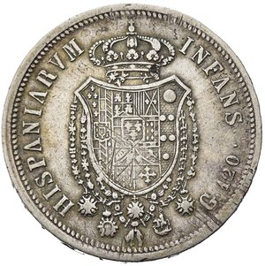 reverse: NAPOLI. Ferdinando I di Borbone (1816-1825). Piastra da 120 grana 1818. Ag. Magliocca 443. Rara. qBB/BB