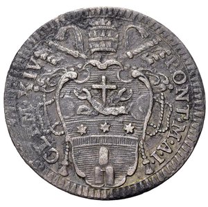 obverse: ROMA. Clemente XIV (1769-1774). Grosso 1769 Ag (1,33 g). Muntoni 8. Raro. BB+