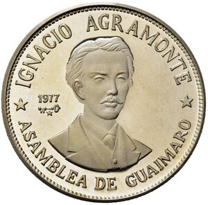 reverse: CUBA. 20 Pesos 1977 Ignacio Agramonte - Asamblea de Guaimaro. Ag (26,10 g). Km#38. Proof
