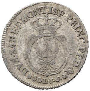 reverse: SAVOIA. Carlo Emanuele III (1730-1773). Torino. 7,6 soldi 1756. Mi. MIR 950/b. SPL