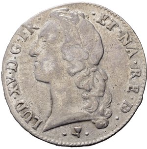 obverse: FRANCIA. Luigi XV (1715-1774). Pau. Ecu 1759 BD per la provincia di Bearn. Ag (28,85 g). KM#18. Rarissimo. MB