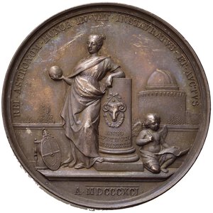 reverse: Medaglie Papali. Leone XIII (1878-1903). Medaglia 1891 anno XIV - La Specola Vaticana. AE (40,61 g). Modesti 185. Rara. 500 esemplari. qFDC