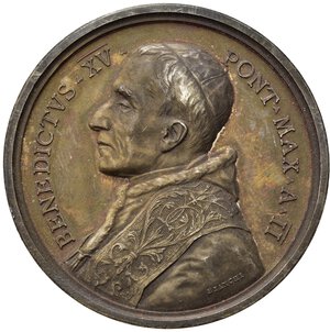 obverse: Medaglie Papali. Benedetto XV (1914-1922). Medaglia anno II 