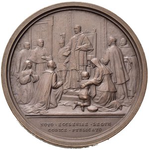 reverse: Medaglie Papali. Benedetto XV (1914-1922). Medaglia anno III - Codice di Diritto Canonico. AE (32,58 g). Bartolotti E 917. Rara. qFDC