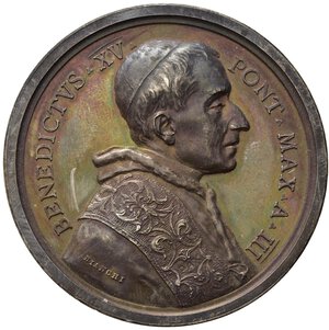 obverse: Medaglie Papali. Benedetto XV (1914-1922). Medaglia anno III 