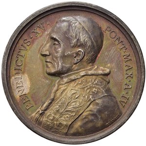 obverse: Medaglie Papali. Benedetto XV (1914-1922). Medaglia anno IV 