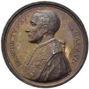 obverse: Medaglie Papali. Benedetto XV (1914-1922). Medaglia anno VI 