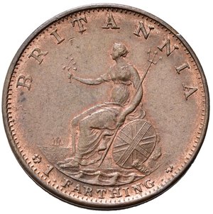 reverse: GRAN BRETAGNA. Giorgio III (1760-1820). 1 Farthing 1799. Cu. KM#646. qFDC