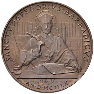 reverse: Medaglie Papali. Giovanni XXIII (1958-1963). Medaglia 1961 anno III - Canonizzazione di Gregorio Barbarigo del 1960. AE (33,34 g). Modesti 96. FDC