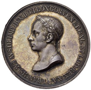 obverse: MILANO. Lombardo Veneto. Francesco I d Asburgo Lorena (1815-1835). Medaglia 1815 per il Giuramento. Ag (12 g- 30,65 mm) Opus Manfredini. qFDC