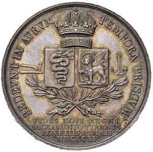 reverse: MILANO. Lombardo Veneto. Francesco I d Asburgo Lorena (1815-1835). Medaglia 1815 per il Giuramento. Ag (12 g- 30,65 mm) Opus Manfredini. qFDC